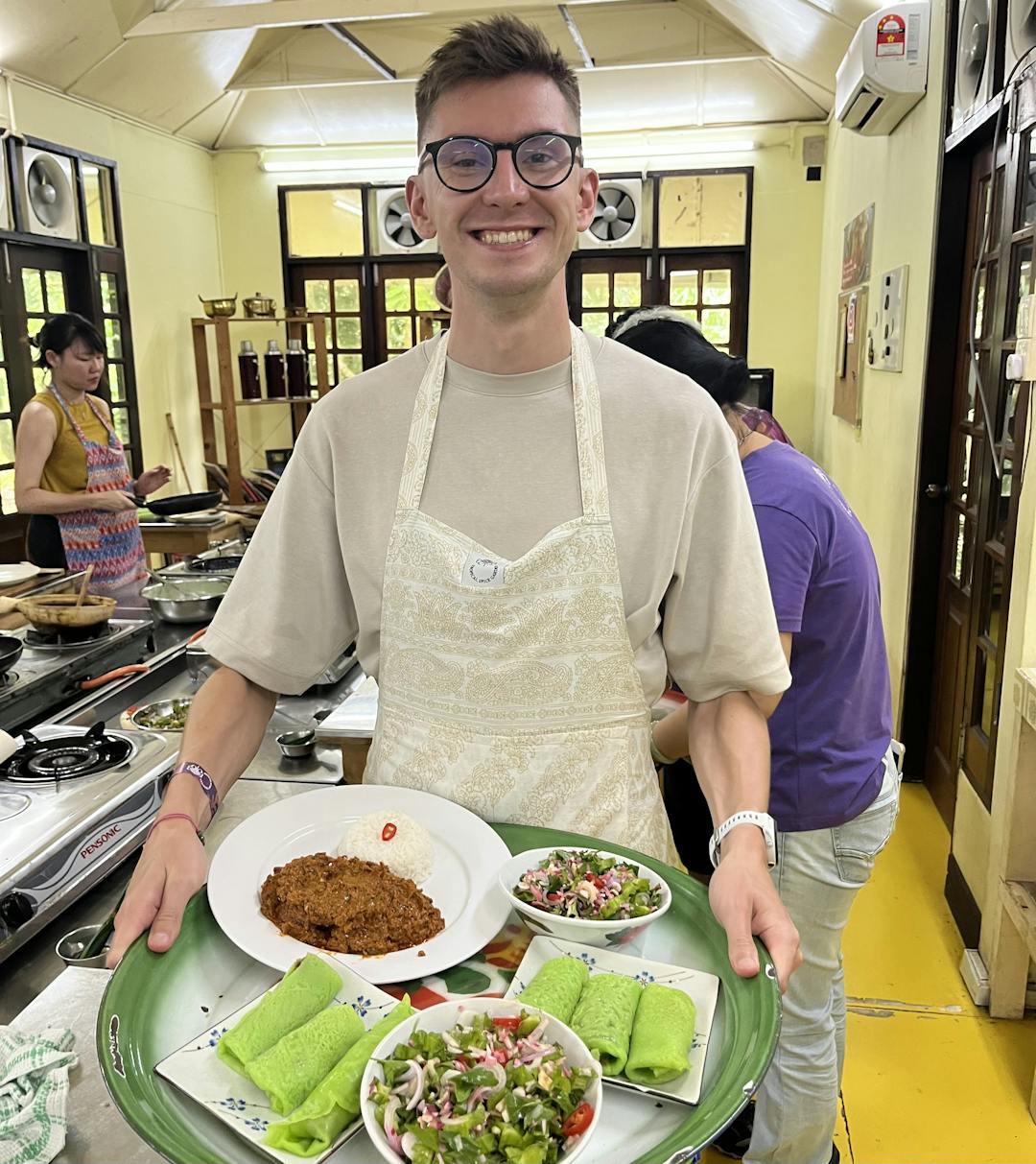 The results of a Malaysian cooking class